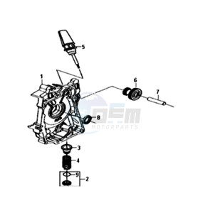 FIDDLE III 50 45KMH (L8) EU EURO4 drawing CRANKCASE  RIGHT / START MOTOR