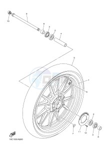 XVS950CUD-A XV950 ABS XV950 R-SPEC (BS54) drawing FRONT WHEEL