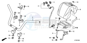 CB650FAG CB650F 6ED drawing HANDLE PIPE