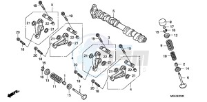 VFR1200FDD VFR1200F Dual Clutch UK - (E) drawing CAMSHAFT/VALVE (FRONT)