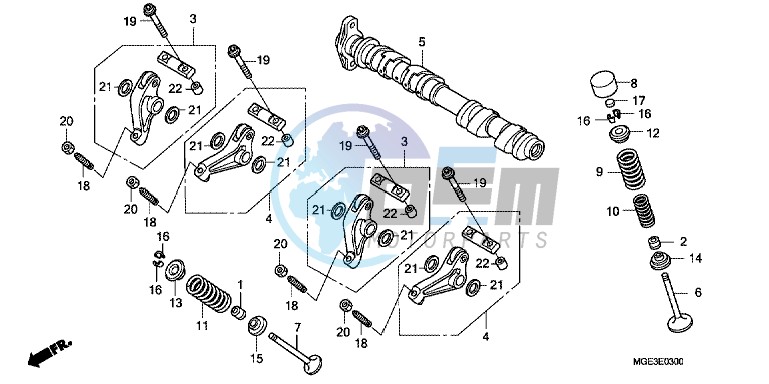 CAMSHAFT/VALVE (FRONT)