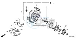 VT750C2BC drawing REAR WHEEL (VT750C2B/C/CA)