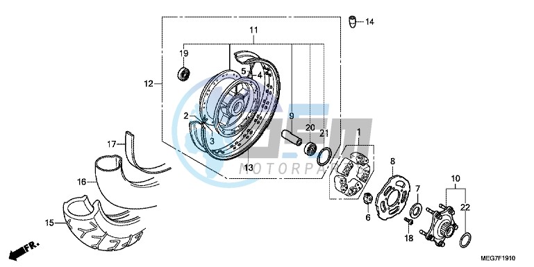 REAR WHEEL (VT750C2B/C/CA)