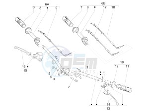 Liberty 125 4t 3v ie e3 (Vietnam ) Vietnam drawing Handlebars - Master cilinder