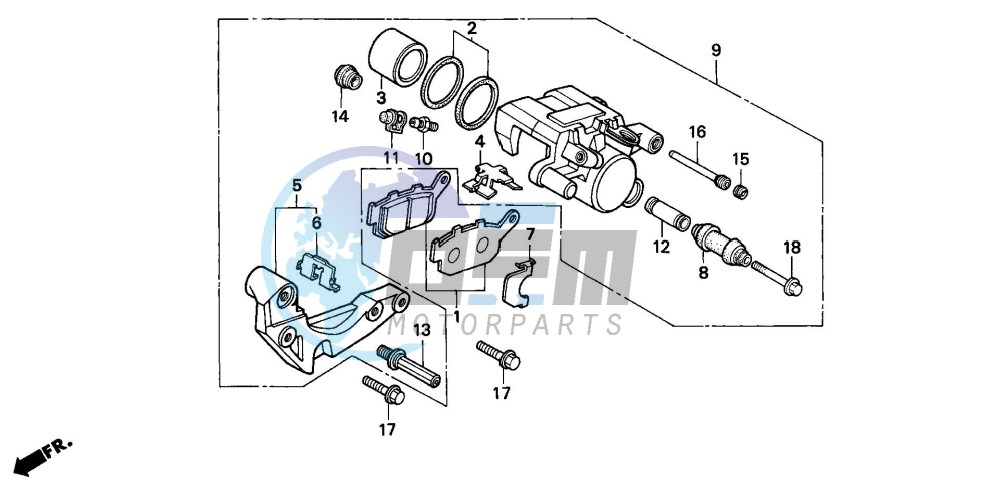 REAR BRAKE CALIPER