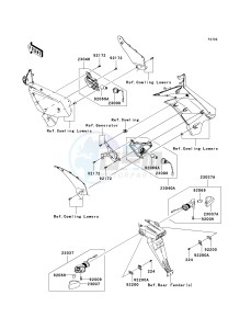 ZX 600 R [NINJA ZX-6R MONSTER ENERGY] (R9FA) R9FA drawing TURN SIGNALS