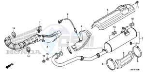 TRX420FA5F TRX420F Europe Direct - (ED) drawing EXHAUST MUFFLER