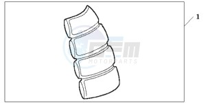 CB600FA39 France - (F / ABS CMF ST 25K) drawing TANK PAD 2