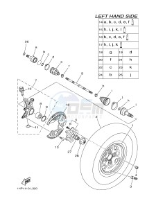 YFM550FWAD YFM5FGPHB GRIZZLY 550 EPS HUNTER (1HS7) drawing FRONT WHEEL