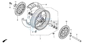 VTR1000SP VTR1000SP-1 drawing FRONT WHEEL (VTR1000SPY/1 )