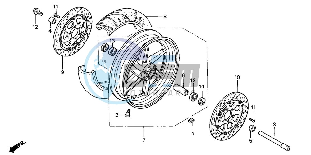 FRONT WHEEL (VTR1000SPY/1 )