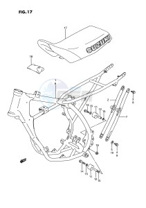 RM80 (E3) drawing FRAME - SEAT (MODEL H J K L)