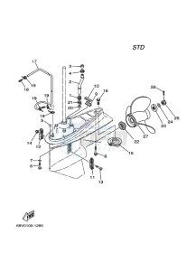 F115AETL drawing PROPELLER-HOUSING-AND-TRANSMISSION-2