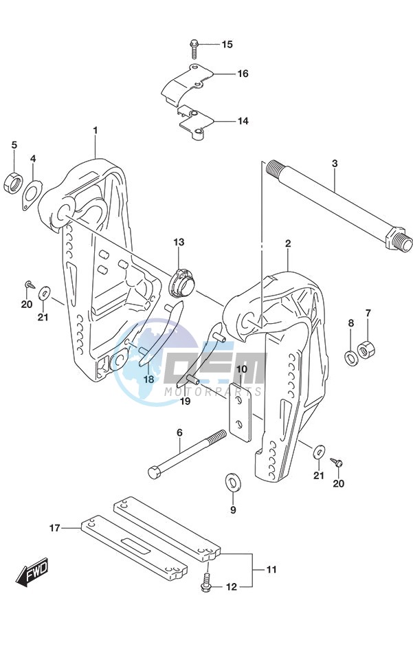 Clamp Bracket w/Transom (L)