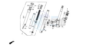 SH50 SH FIFTY drawing FRONT FORK