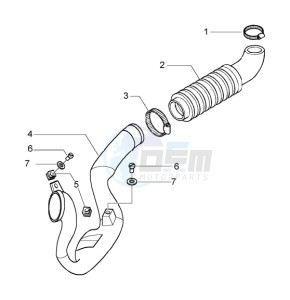 Beverly 125 drawing Belt cooling tube