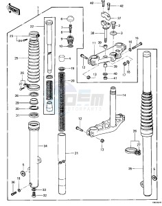 KDX 400 A [KDX400] (A1-A2) [KDX400] drawing FRONT FORK