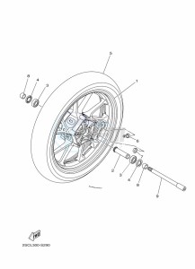 MT-09 MTN850-A (BS2M) drawing FRONT WHEEL