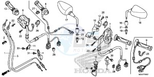 VFR1200XDF CrossTourer - VFR1200X Dual Clutch 2ED - (2ED) drawing SWITCH/ CABLE/ MI RROR (VFR1200XD/ XDA/ XDL/ XDS)