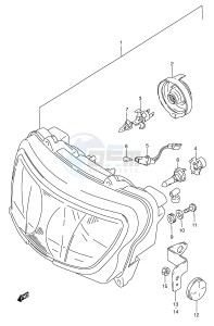 GSX-R600 (E2) drawing HEADLAMP (E4,E18,E22,E25,E34,E39)