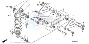 CBR1000RAA F / ABS CMF drawing REAR CUSHION