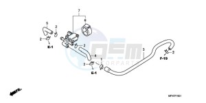 CB1000RA9 UK - (E / ABS MPH) drawing AIR INJECTION CONTROL VALVE