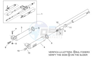 Scarabeo 50 2t (eng. Minarelli) drawing Front fork II