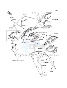 NINJA_ZX-10R ZX1000JCF FR XX (EU ME A(FRICA) drawing Cowling