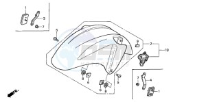 CBR600F drawing FRONT FENDER