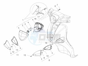 Liberty 125 4T PTT E3 (E) (EMEA) drawing Front headlamps - Turn signal lamps