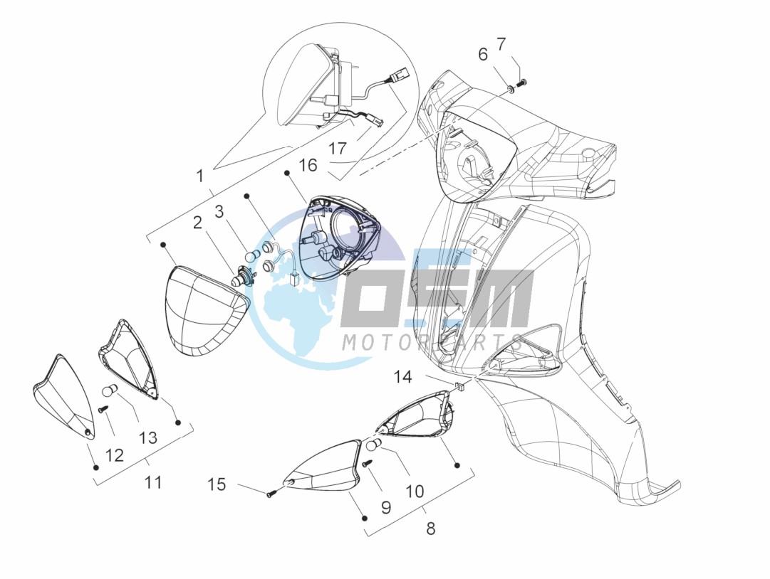 Front headlamps - Turn signal lamps