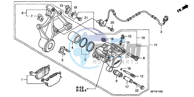 REAR BRAKE CALIPER