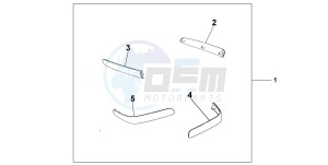 GL1800 drawing CHROME SADDLEBAG