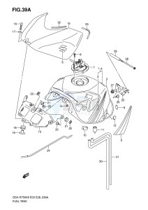 GSX-R750 (E3-E28) drawing FUEL TANK (MODEL K7)