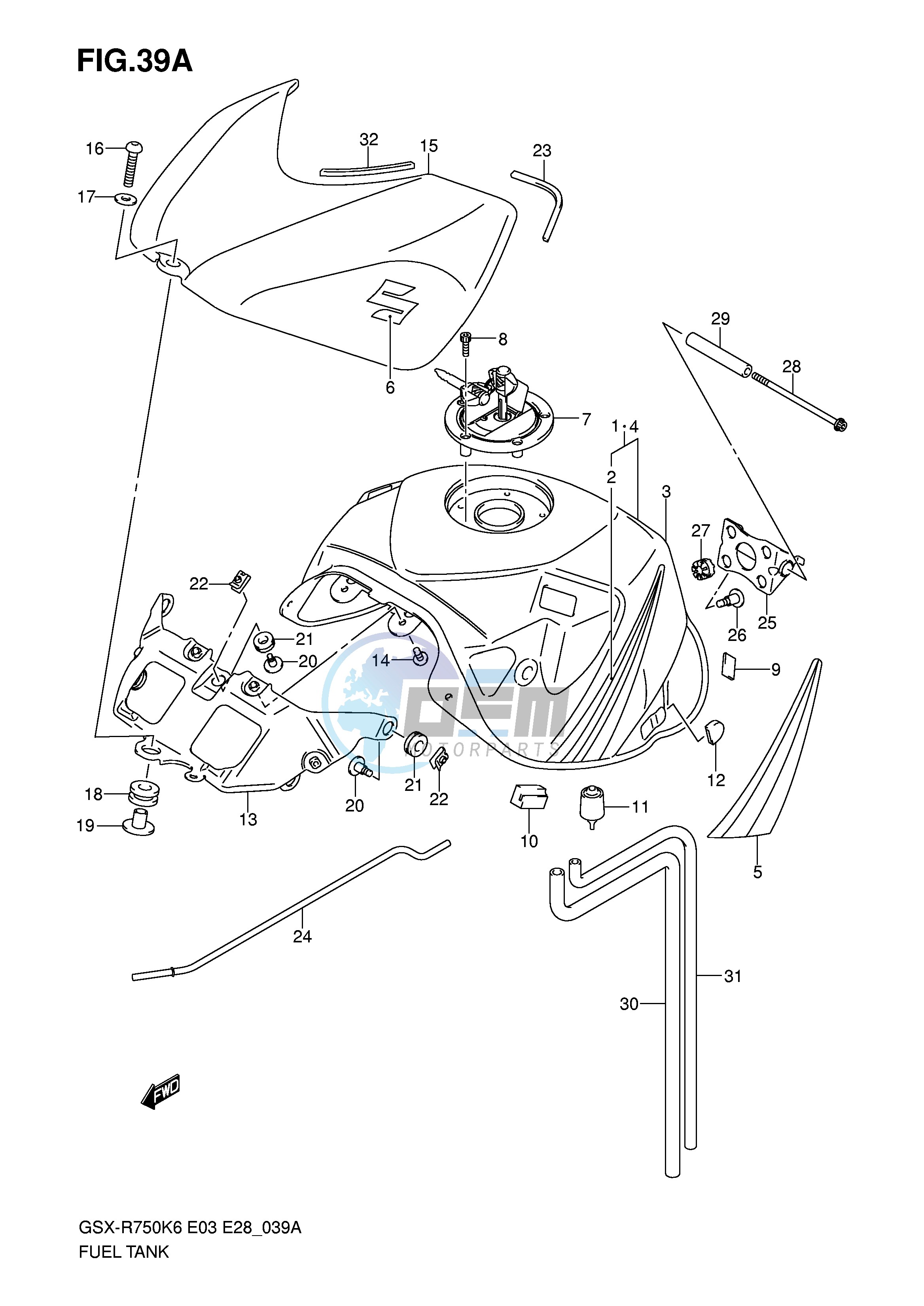 FUEL TANK (MODEL K7)