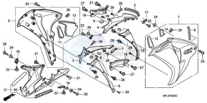 CBR1000RA9 UK - (E / ABS MKH MME) drawing MIDDLE COWL