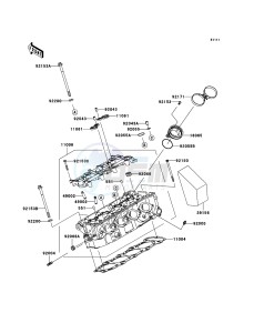 NINJA ZX-6R ZX636-C1H FR GB XX (EU ME A(FRICA) drawing Cylinder Head