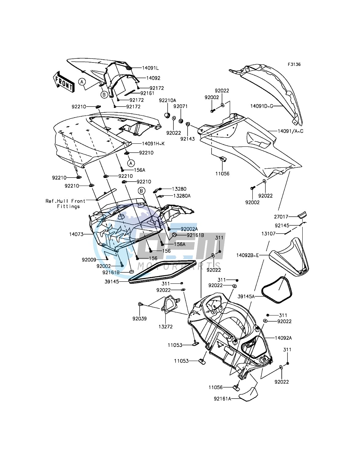 Hull Middle Fittings