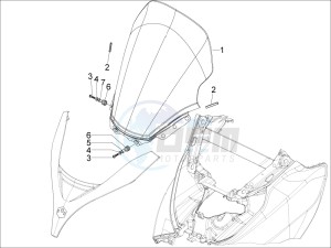 MP3 500 Tourer (USA) USA drawing Windshield