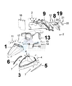 DJANGO 125 SPORT drawing FENDERS