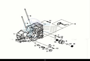 NH-T125I (MG12B2-EU) (E5) (M1) drawing LEFT CRANK CASE