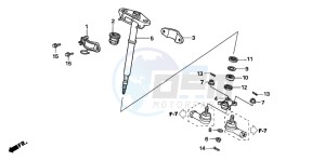 TRX500TM drawing STEERING SHAFT