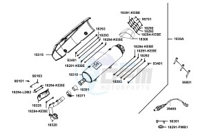 XCITING 400 drawing Exhaust Muffler