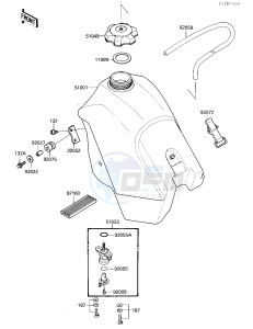 KX 250 F [KX250] (F1) [KX250] drawing FUEL TANK