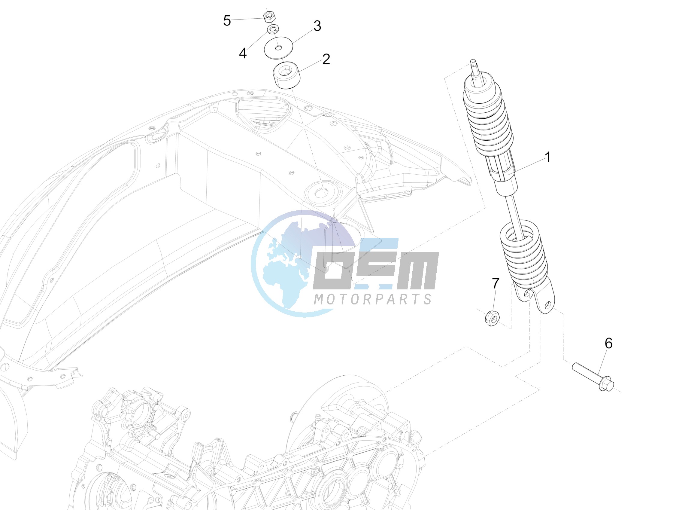 Rear suspension - Shock absorber/s