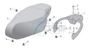 Scarabeo 50 4t 2v e2 drawing Seat - Carrier