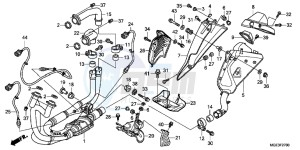 VFR1200FDB drawing EXHAUST MUFFLER