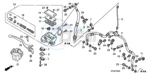 TRX420FMA Europe Direct - (ED / 4WD) drawing FR. BRAKE MASTER CYLINDER