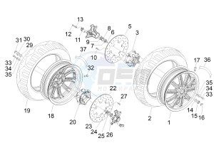 MP3 500 Sport (USA) USA drawing Front wheel