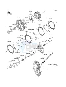 ZX 600 R [NINJA ZX-6R MONSTER ENERGY] (R9FA) R9F drawing CLUTCH